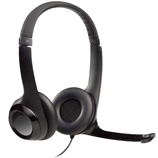 Stereo Headphones with Noise-Cancelling Microphone